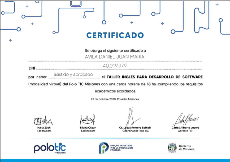 certificado